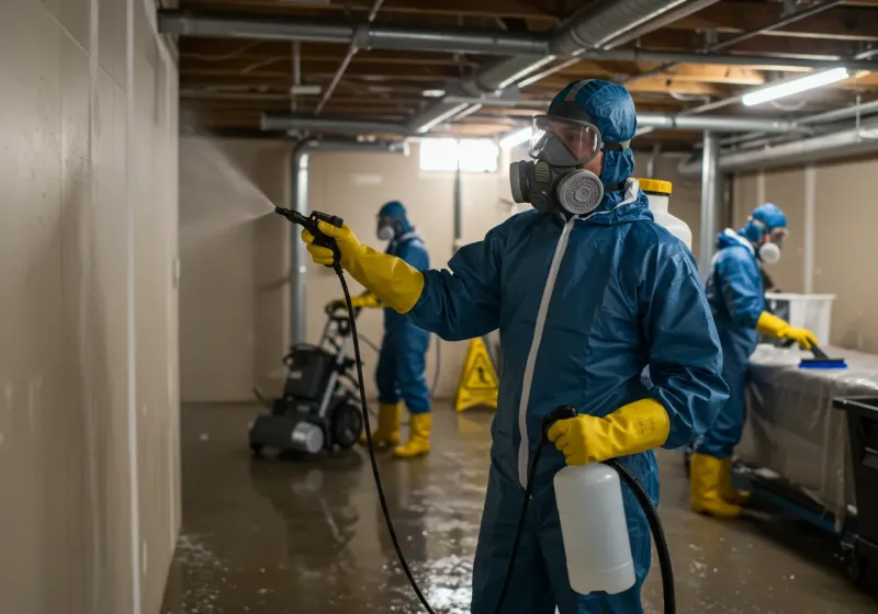 Basement Sanitization and Antimicrobial Treatment process in Dover, AR